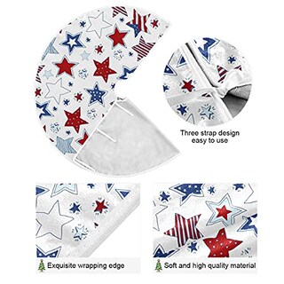 Foto 5 | Foto 5 | Faldón Para Árbol De Navidad, Diseño De Dussdil, Bandera De Ee. Uu., 120 Cm, Estrellas Patrióticas - Venta Internacional.