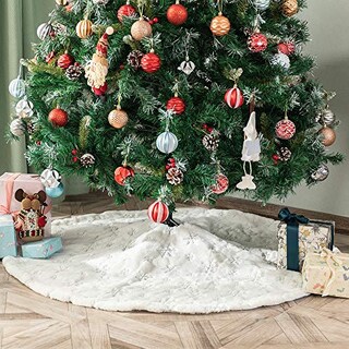 Foto 2 | Foto 2 | Falda Para Árbol De Navidad Amidaky, Piel Sintética Blanca, 78 Cm De Diámetro - Venta Internacional.