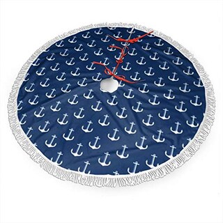 Foto 2 | Foto 2 | Falda Con Diseño De Árbol De Navidad Ghygty, Diseño Mandala Azul Marino, 76 Cm - Venta Internacional.