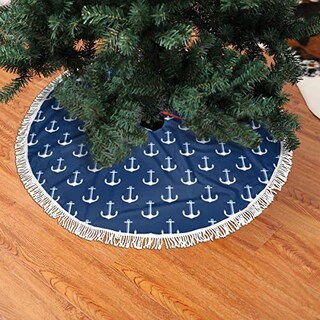 Foto 3 | Foto 3 | Falda Con Diseño De Árbol De Navidad Ghygty, Diseño Mandala Azul Marino, 76 Cm - Venta Internacional.