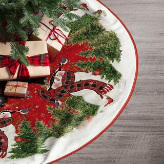 Foto 7 | Foto 7 | Falda Para Árbol De Navidad Avoin Colorlife Cardinals Cedar Snowman - Venta Internacional.