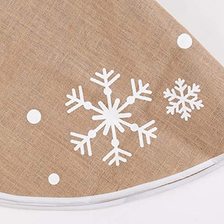 Foto 5 | Foto 5 | Falda De Árbol De Navidad Joiedomi Con Forma De Copo De Nieve De Arpillera, 48 Cm - Venta Internacional.