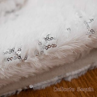 Foto 6 | Foto 6 | Falda Xamshor Con Lentejuelas Para Árbol De Navidad, Piel Sintética Blanca, 60 Cm - Venta Internacional.