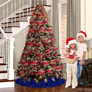 Foto 5 | Foto 5 | Falda Para Árbol De Navidad Fuhsy, Terciopelo Con Lentejuelas, 117 Cm, Color Azul Real - Venta Internacional.