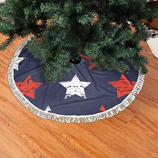 Foto 2 | Foto 2 | Faldón Para Árbol De Navidad Con Bandera Estadounidense Mount Hour, 76 Cm - Venta Internacional.