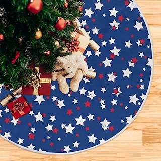 Foto 3 | Foto 3 | Faldón Para Árbol De Navidad, Diseño De Dussdil Usa Patriotic Stars, 90 Cm - Venta Internacional.