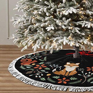 Foto 3 | Foto 3 | Falda Para Árbol De Navidad, Corona Forestal Con Forma De Zorro, 36 Cm De Diámetro - Venta Internacional.