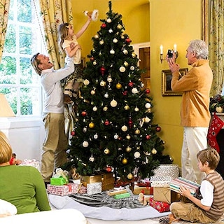 Foto 6 | Foto 6 | Faldón Dremisland Luxury Para Árbol De Navidad, Piel Sintética, 122 Cm, Color Gris - Venta Internacional.