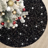 Falda De Árbol De Navidad Modfuns Negra De 117 Cm De Tela Suave - Venta Internacional.