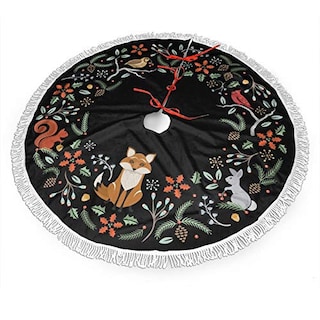 Foto 1 | Foto 1 | Falda Para Árbol De Navidad, Corona Forestal Con Forma De Zorro, 48 Cm De Diámetro - Venta Internacional.