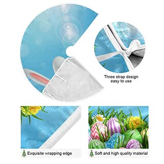 Foto 2 | Foto 2 | Falda Para Árbol De Navidad Qilmy, Huevos Coloridos De Pascua, 120 Cm - Venta Internacional.