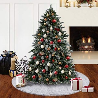 Foto 3 | Foto 3 | Faldón S-deal Para Árbol De Navidad, Piel Sintética, 122 Cm, Blanco Grisáceo - Venta Internacional.