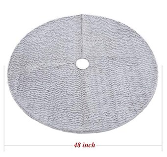 Foto 7 | Foto 7 | Faldón S-deal Para Árbol De Navidad, Piel Sintética, 122 Cm, Blanco Grisáceo - Venta Internacional.