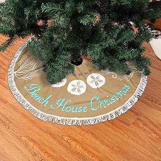 Foto 2 | Foto 2 | Falda Para Árbol De Navidad Freehotu Beach Coral Christmas, 36 Cm - Venta Internacional.