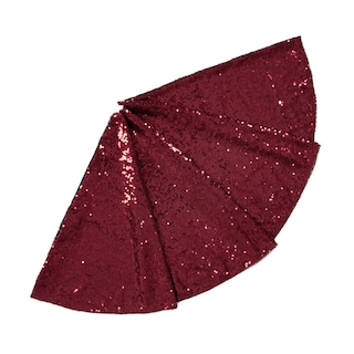 Foto 1 | Foto 1 | Falda Para Árbol De Navidad, Lentejuelas Shinybeauty, 122 Cm, Color Burdeos - Venta Internacional.