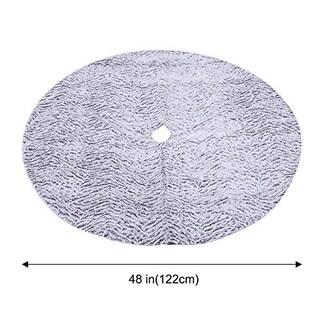 Foto 6 | Foto 6 | Falda Juegoal Luxury Para Árbol De Navidad, Piel Sintética, 120 Cm, Color Blanco - Venta Internacional.