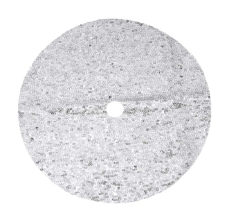 Foto 1 | Foto 1 | Falda Para Árbol De Navidad Duobao, Lentejuelas Plateadas, 91 Cm De Diámetro - Venta Internacional.