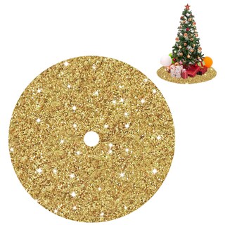 Foto 1 | Foto 1 | Falda Para Árbol De Navidad Fuhsy, Terciopelo Con Lentejuelas Doradas, 21 Cm - Venta Internacional.