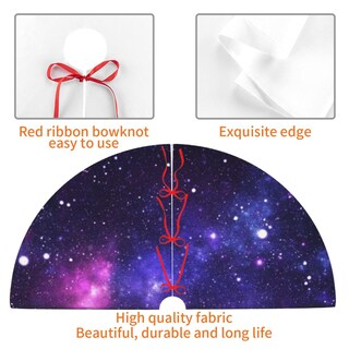 Foto 4 | Foto 4 | Alfombrilla Blublu Para Árbol De Navidad, 36 Pulgadas, Con Correas Rojas - Venta Internacional.