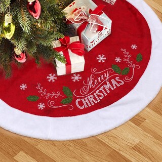 Foto 1 | Foto 1 | Falda De Árbol De Navidad Bordada Xamshor De 80 Cm De Diámetro - Venta Internacional.