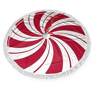 Foto 1 | Foto 1 | Falda Para Árbol De Navidad, Diseño De Caramelo Con Doble Espiral De Azúcar Y Menta - Venta Internacional.