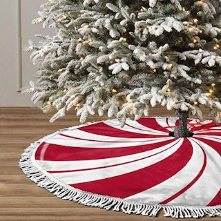 Foto 3 | Foto 3 | Falda Para Árbol De Navidad, Diseño De Caramelo Con Doble Espiral De Azúcar Y Menta - Venta Internacional.
