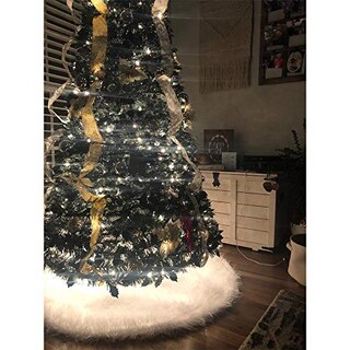 Foto 7 | Foto 7 | Falda Deggod Para Árbol De Navidad, Piel Sintética Blanca, 78 Cm De Diámetro - Venta Internacional.