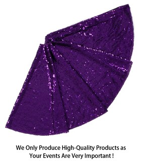 Foto 2 | Foto 2 | Falda De Árbol De Navidad Shinybeauty Con Lentejuelas Moradas, 60 Cm, Poliéster - Venta Internacional.