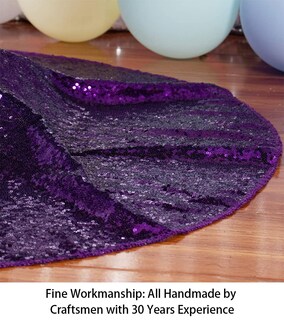 Foto 3 | Foto 3 | Falda De Árbol De Navidad Shinybeauty Con Lentejuelas Moradas, 60 Cm, Poliéster - Venta Internacional.