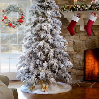 Foto 4 | Foto 4 | Falda Con Forma De Árbol De Navidad, Piel Sintética Blanca Cálida, 90 Cm De Diámetro - Venta Internacional.
