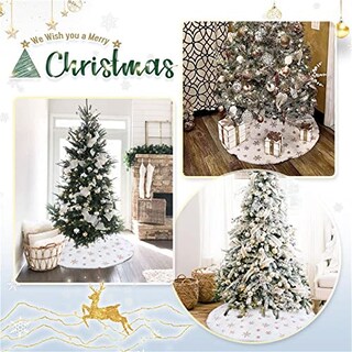 Foto 5 | Foto 5 | Falda B-cool Para Árbol De Navidad, Piel Sintética, Lentejuelas En Oro Rosa, 91 Cm - Venta Internacional.