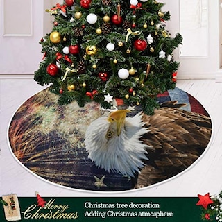 Foto 6 | Foto 6 | Falda Para Árbol De Navidad De Dussdil, Día De La Independencia Patriótica, 90 Cm - Venta Internacional.