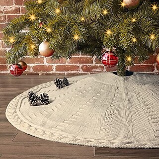 Foto 1 | Foto 1 | Falda Para Árbol De Navidad Limbridge, Tejida, 122 Cm, Color Crema - Venta Internacional.