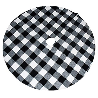 Foto 7 | Foto 7 | Faldón Senneny Buffalo Plaid Para Árbol De Navidad, 122 Cm, Color Blanco Y Negro - Venta Internacional.