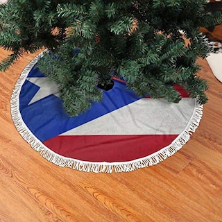 Foto 3 | Foto 3 | Falda Para Árbol De Navidad Ghygty, Bandera De Puerto Rico, 90 Cm, Con Borla - Venta Internacional.