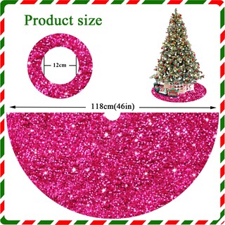Foto 3 | Foto 3 | Falda Para Árbol De Navidad Fanproms Con Lentejuelas Brillantes Rosa Intenso, 46 Cm - Venta Internacional.