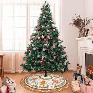 Foto 6 | Foto 6 | Falda Para Árbol De Navidad, Pan De Jengibre, 122 Cm, Tela De Poliéster - Venta Internacional.