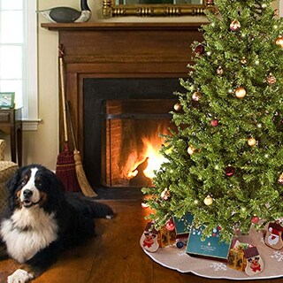 Foto 7 | Foto 7 | Falda Para Árbol De Navidad Macting Countryside, Arpillera, Copo De Nieve - Venta Internacional.