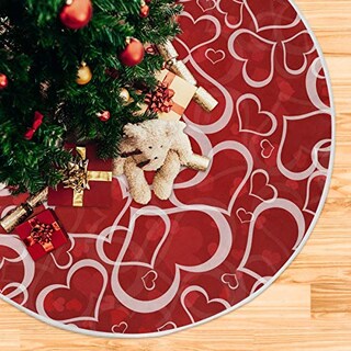 Foto 5 | Foto 5 | Falda para Árbol de Navidad Qilmy Love Heart Doble Capa 90 cm - Venta Internacional