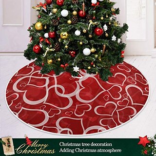 Foto 6 | Foto 6 | Falda para Árbol de Navidad Qilmy Love Heart Doble Capa 90 cm - Venta Internacional