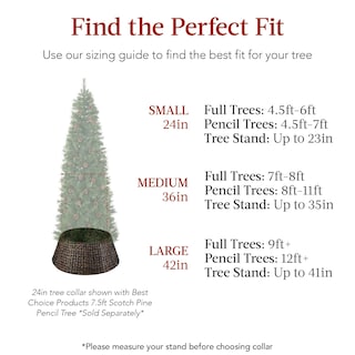 Foto 2 | Foto 2 | Collar para Árbol de Navidad Best Choice Products Jacinto Tejido 24 Pulgadas - Venta Internacional