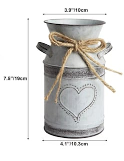 Foto 3 | Foto 3 | Jarrón Galvanizado de Lata De Leche + Termo de Agua de Regalo Güish