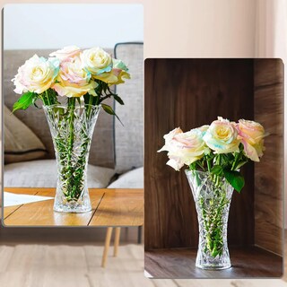 Foto 3 | Foto 3 | Floreros De Cristal Jarron Vidrio Adornos Decoracion 19*12cm Eo Safe Imports Esi-19459 Transparente