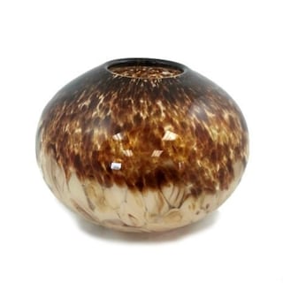 Foto 1 | Foto 1 | Jarrón Manhattan Chic Umbre Glass Art 25 Cm Redondo Color Café Crema - Venta Internacional.