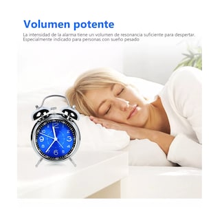 Foto 2 | Foto 2 | Reloj Despertador Belug Estilo Vintage color Plata con Azul