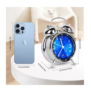 Foto 5 | Foto 5 | Reloj Despertador Belug Estilo Vintage color Plata con Azul