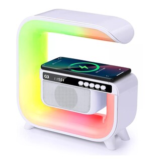 Foto 1 | Foto 1 | Bocina Luz Nocturna Despertador Cargador Inalámbrico 4 en 1 Eo Safe Imports Esi-13036 Blanco