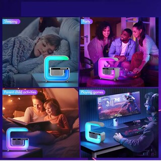 Foto 2 | Foto 2 | Bocina Luz Nocturna Despertador Cargador Inalámbrico 4 en 1 Eo Safe Imports Esi-13036 Blanco