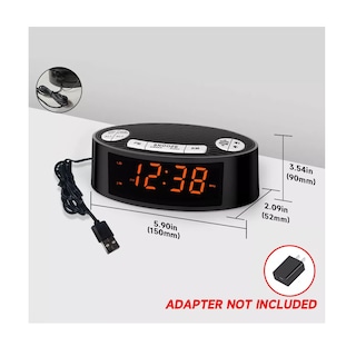 Foto 2 | Foto 2 | Radio Reloj Despertador Fm/am Digital Led Bocina Eo Safe Imports Esi-16168 Negro