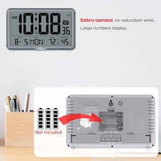 Foto 4 | Foto 4 | Reloj de Pared Digital Wallarge Cl6002 con Temperatura y Humedad - Venta Internacional